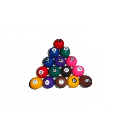Jogo de bolas numeradas e coloridas 54 mm - Sinuca / Bilhar